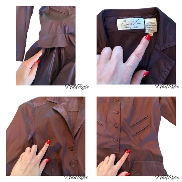 Byron Lars Eggplant Purple Button Down Flair Dress w/ Pockets SZ 10 - Picture 11 of 11